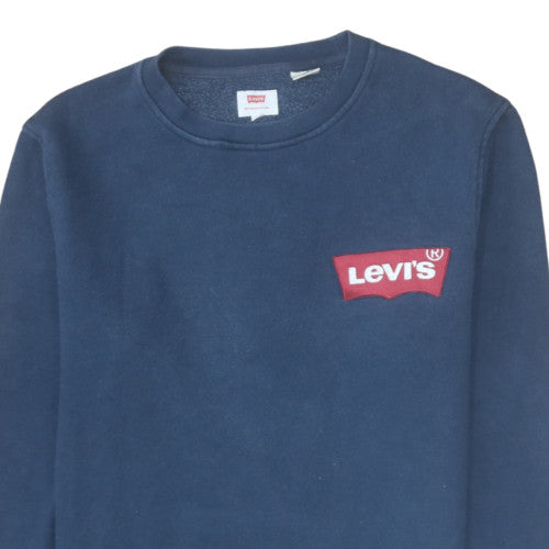 Levi's Men's Blue Crew Neck Cotton Sweatshirt Size M
