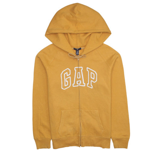 GAP Women Mustard Yellow Full Zip Hoodie XL Cotton Blend Casual