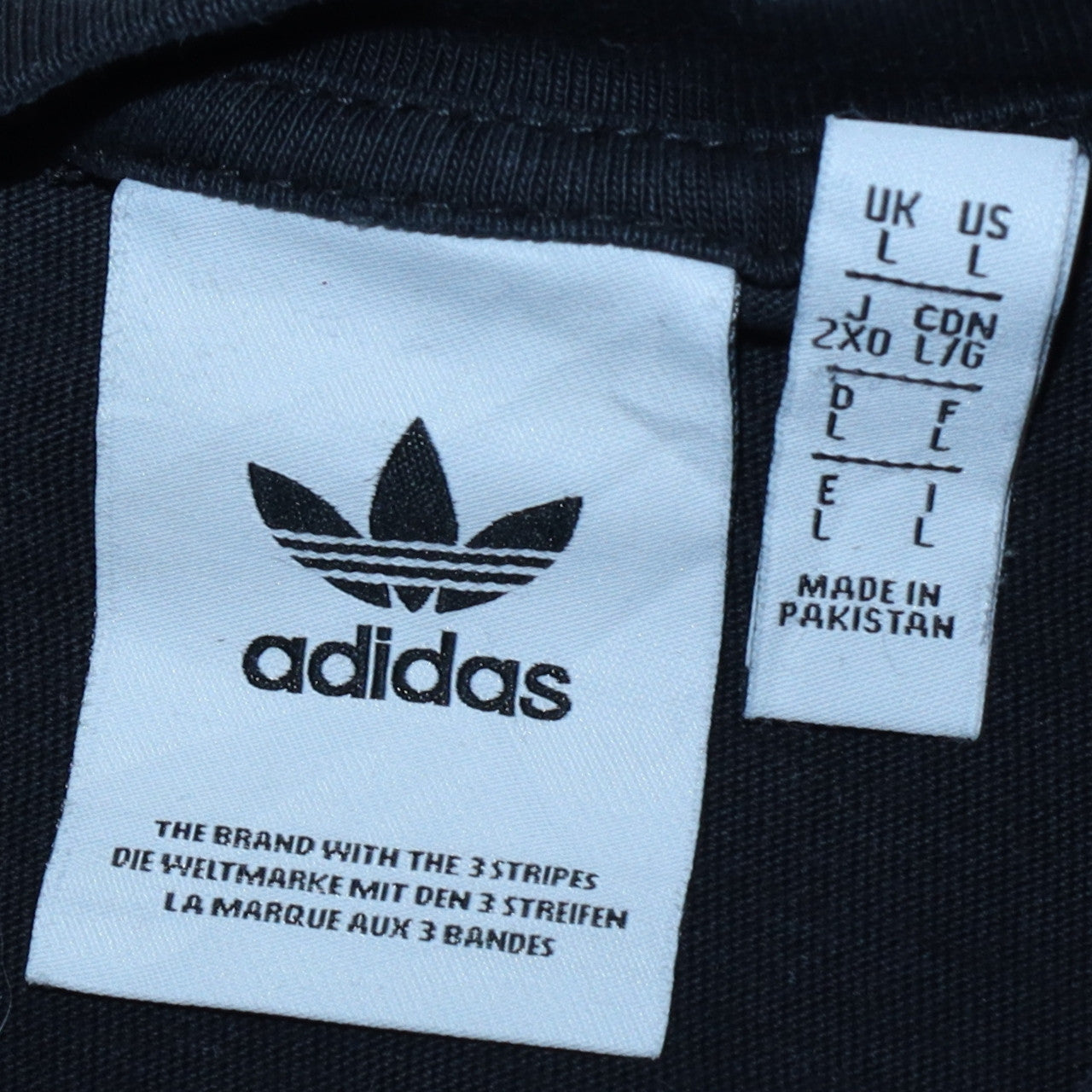 Adidas Men's Black Regular Fit Cotton Sports T-Shirt Size L