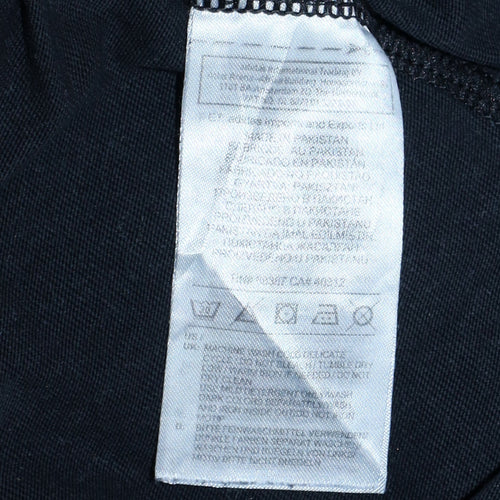 Adidas Men's Black Regular Fit Cotton Sports T-Shirt Size L