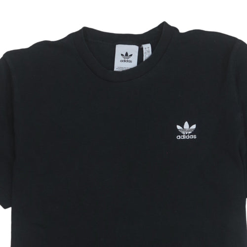 Adidas Men's Black Regular Fit Cotton Sports T-Shirt Size L