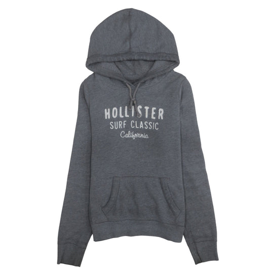 Hollister Women’s Grey Pullover Hoodie Medium Hooded Classic Fit
