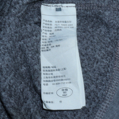 Hollister Women’s Grey Pullover Hoodie Medium Hooded Classic Fit