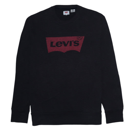 Levi's Mens Black Logo Pullover Sweatshirt Medium