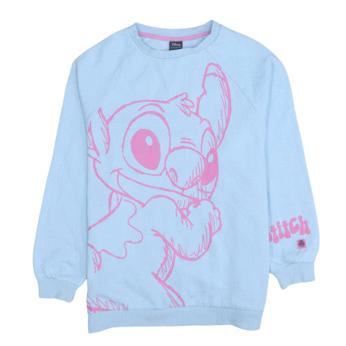 Disney at Primark Teens Blue Stitch Sweatshirt 14-15Y Relaxed Fit