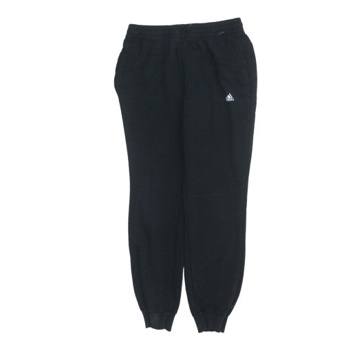 adidas Womens Black M Tapered Fleece Sweatpants