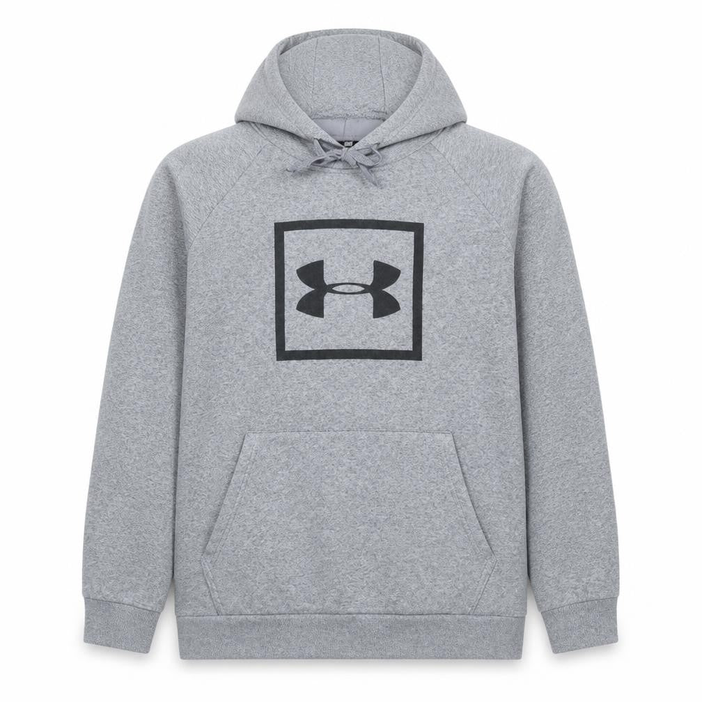 Under Armour Mens Grey Pullover Hoodie L Sports Fleece Sweatshirt