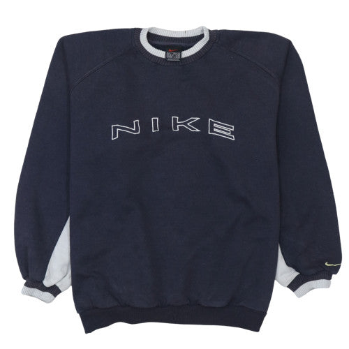 Nike Men's Navy Blue Crew Neck Pullover Sweatshirt Size L