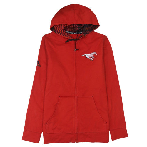 Adidas Mens Red Full Zip Hoodie L Fleece Sportswear