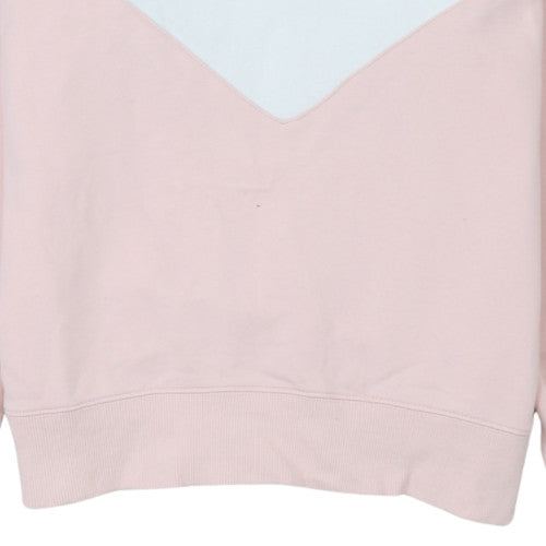 Diesel Womens Pink and White Hooded Pullover Sweatshirt Size S