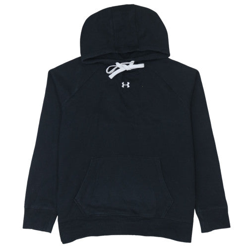 Under Armour Mens Black XL Pullover Hoodie Loose Fit Cotton Blend