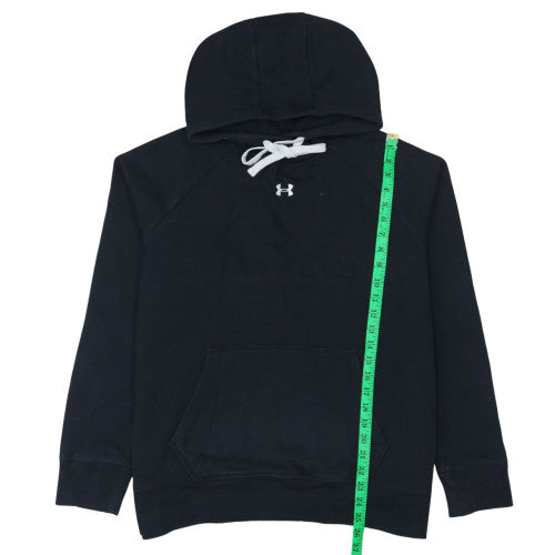 Under Armour Mens Black XL Pullover Hoodie Loose Fit Cotton Blend