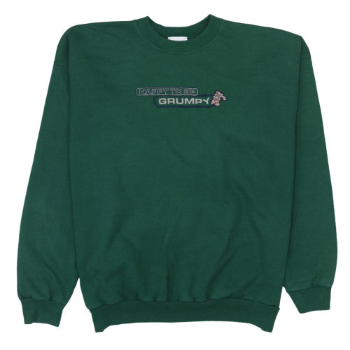 Walt Disney World Men’s Green XL Pullover Grumpy Sweatshirt