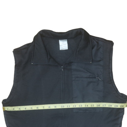 Nike Men's Black Sleeveless Fleece Zip Activewear Jacket Size S