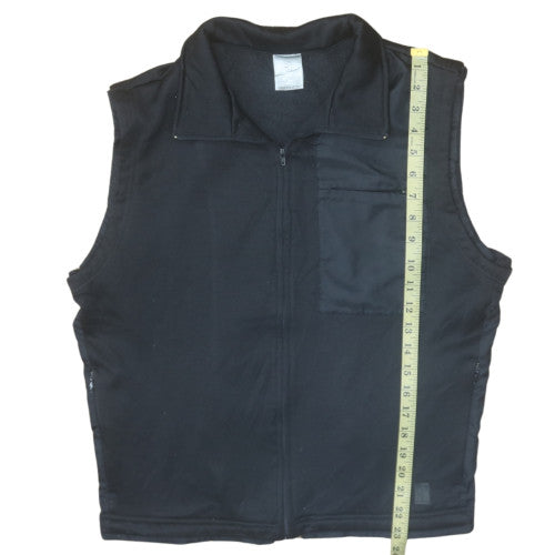 Nike Men's Black Sleeveless Fleece Zip Activewear Jacket Size S