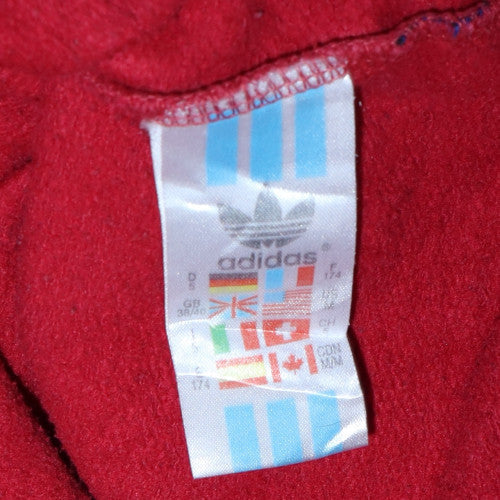 Adidas Women Red Crew Neck Pullover Sweatshirt Size 14 Cotton Blend