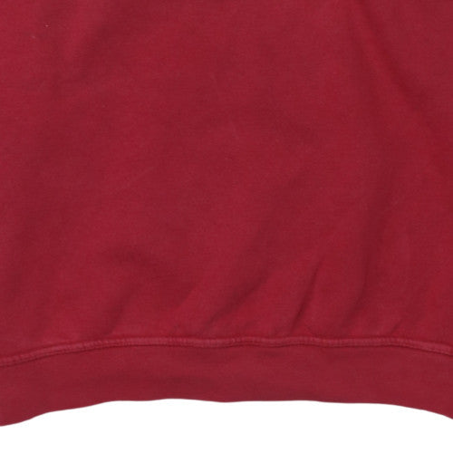 Adidas Women Red Crew Neck Pullover Sweatshirt Size 14 Cotton Blend