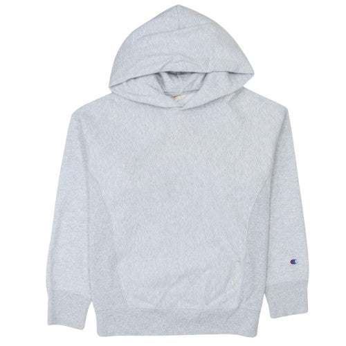 Champion Womens Grey Pullover Hoodie Large Cotton Blend Casual