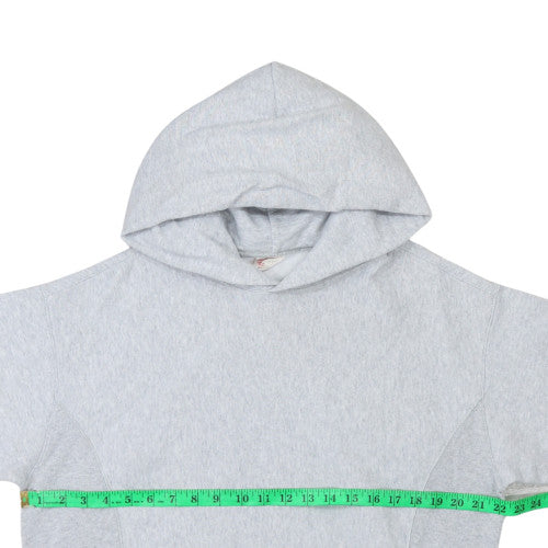 Champion Womens Grey Pullover Hoodie Large Cotton Blend Casual