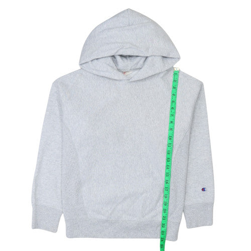 Champion Womens Grey Pullover Hoodie Large Cotton Blend Casual