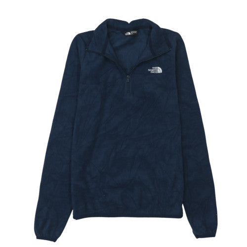 The North Face Womens Navy 1/4 Zip Fleece Pullover Sweatshirt Size S