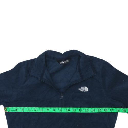 The North Face Womens Navy 1/4 Zip Fleece Pullover Sweatshirt Size S