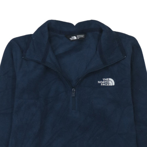The North Face Womens Navy 1/4 Zip Fleece Pullover Sweatshirt Size S