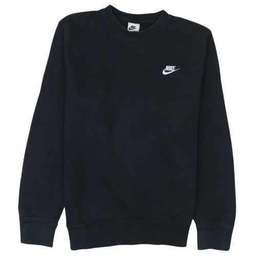 Nike Men's Black Small Pullover Crew Neck Logo Sweatshirt