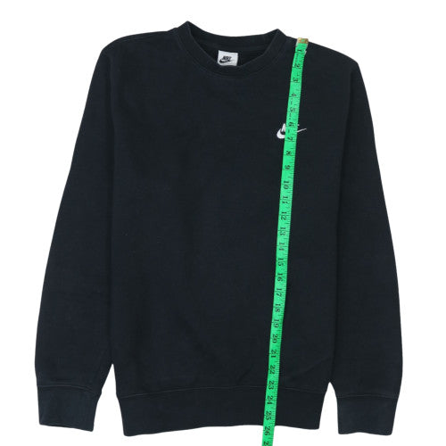 Nike Men's Black Small Pullover Crew Neck Logo Sweatshirt