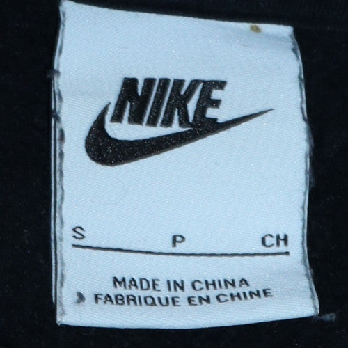 Nike Men's Black Small Pullover Crew Neck Logo Sweatshirt