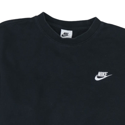 Nike Men's Black Small Pullover Crew Neck Logo Sweatshirt