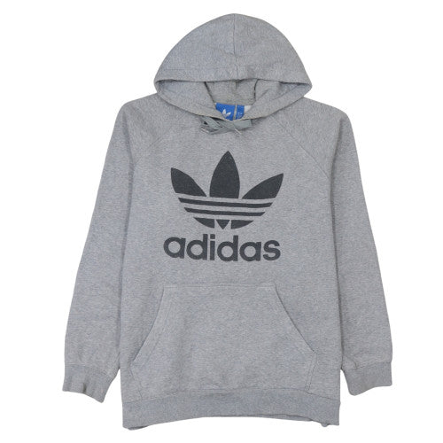 Adidas Mens Grey Pullover Hoodie L Regular Fit Sports Style