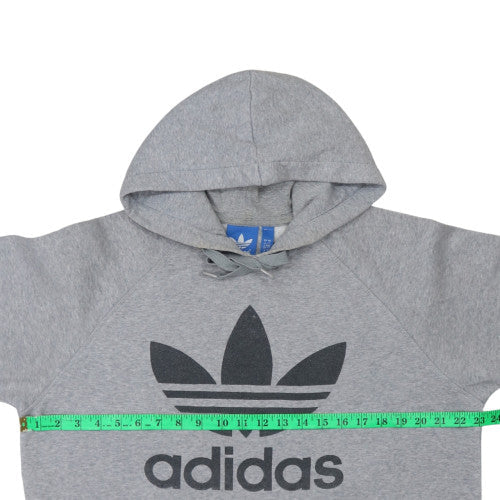 Adidas Mens Grey Pullover Hoodie L Regular Fit Sports Style