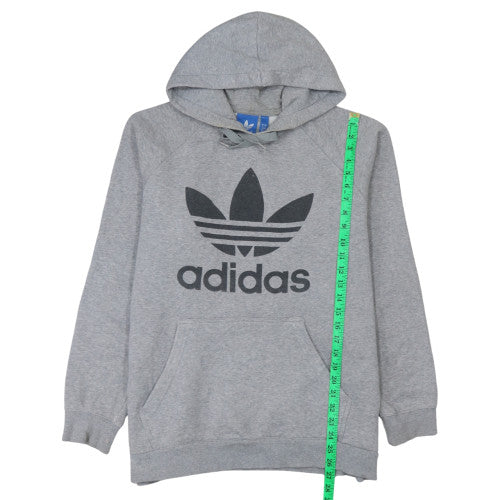 Adidas Mens Grey Pullover Hoodie L Regular Fit Sports Style