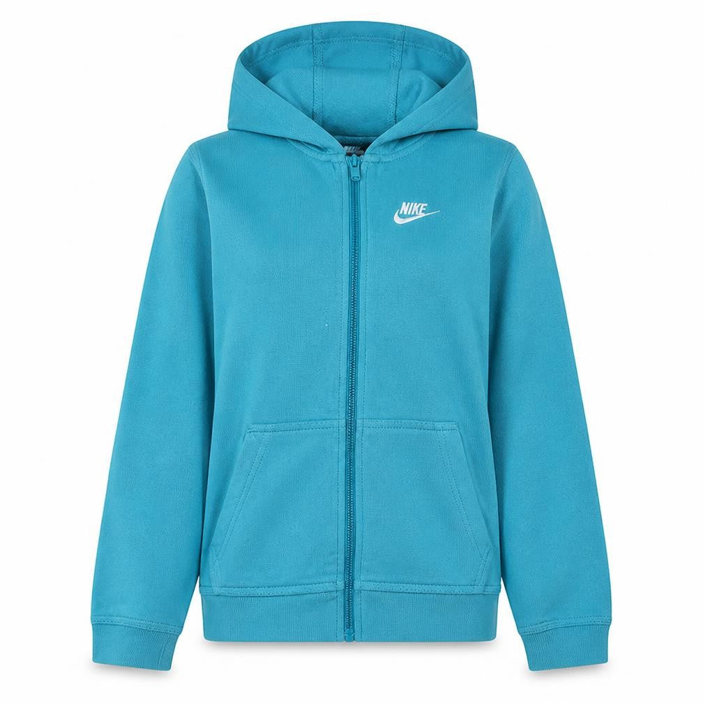 Nike Girls Blue Full Zip Hoodie L 147-158cm Fleece Sweatshirt