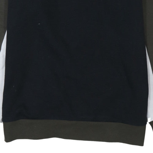 Champion Boys Black Pullover Hoodie 13-14 Years Logo Colourblock Sweatshirt