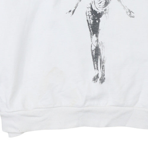 Nirvana Women’s White Pullover Hoodie Graphic Print Size M