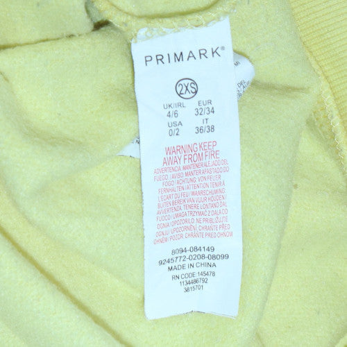 Disney Primark Women Yellow 2XS Pullover Hoodie Winnie the Pooh