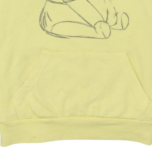 Disney Primark Women Yellow 2XS Pullover Hoodie Winnie the Pooh