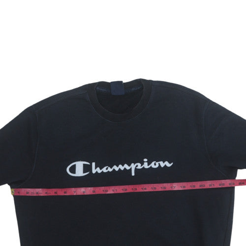 Champion Men’s Black XL Pullover Sweatshirt Embroidered Logo Fleece