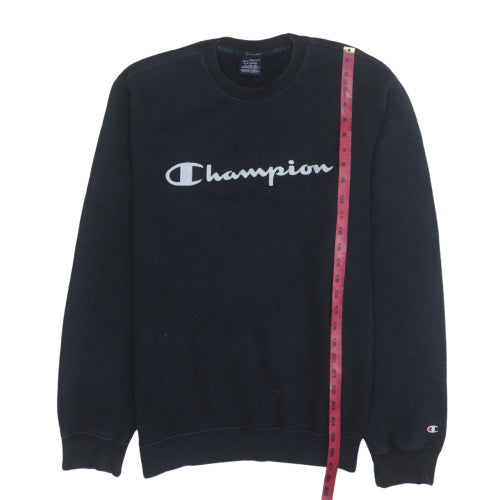 Champion Men’s Black XL Pullover Sweatshirt Embroidered Logo Fleece