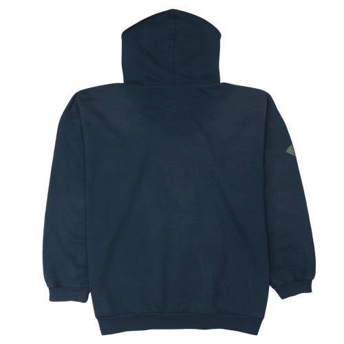 Puma Mens Blue XL Retro Pullover Hoodie Embroidered 90s Sportswear