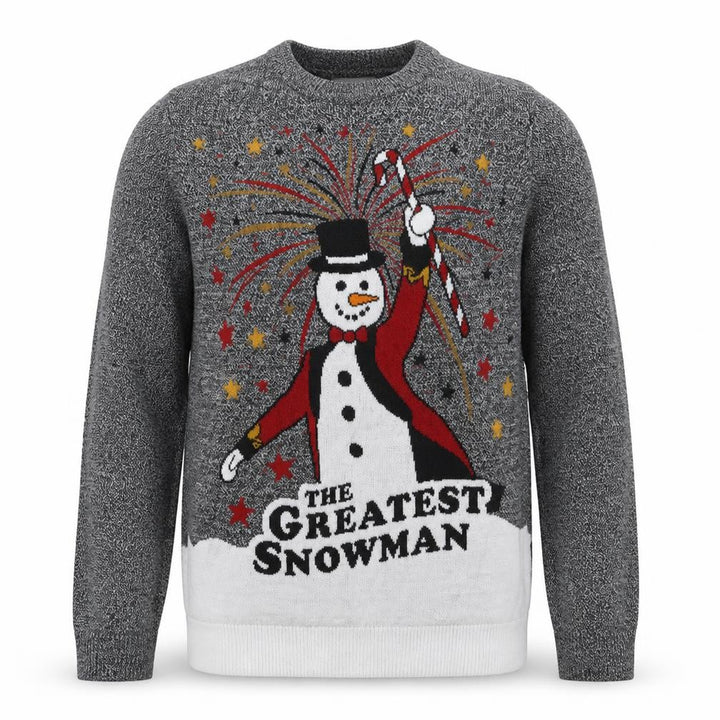 Topman Men's Grey 'The Greatest Snowman' Christmas Jumper Size S