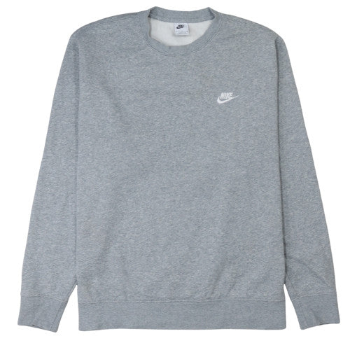 Nike Men's Grey XL Crew Neck Fleece Pullover Sweatshirt