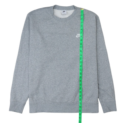 Nike Men's Grey XL Crew Neck Fleece Pullover Sweatshirt