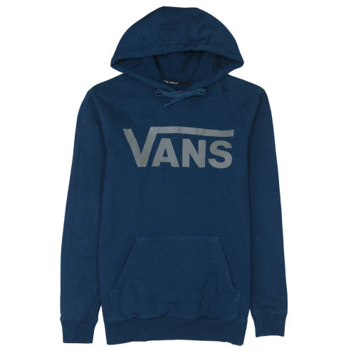Vans Mens Blue Pullover Hoodie Small Regular Fit Cotton Fleece Logo