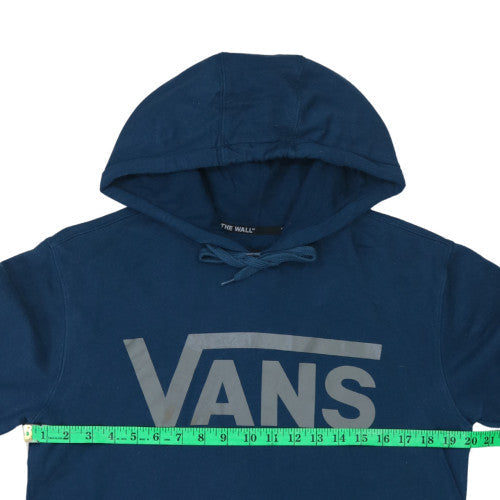Vans Mens Blue Pullover Hoodie Small Regular Fit Cotton Fleece Logo