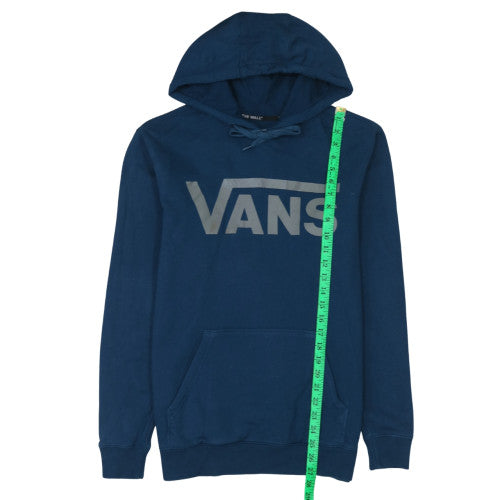 Vans Mens Blue Pullover Hoodie Small Regular Fit Cotton Fleece Logo