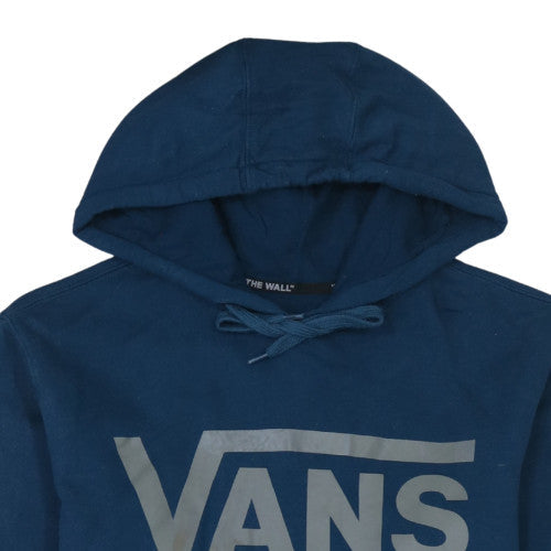 Vans Mens Blue Pullover Hoodie Small Regular Fit Cotton Fleece Logo