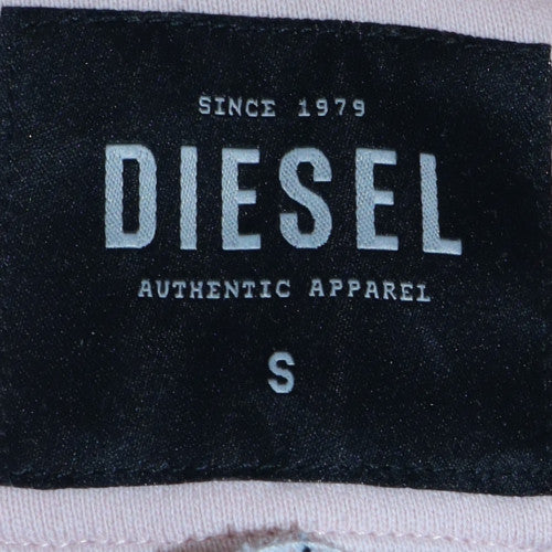Diesel Women’s Pink Navy Colourblock Pullover Hoodie Size S